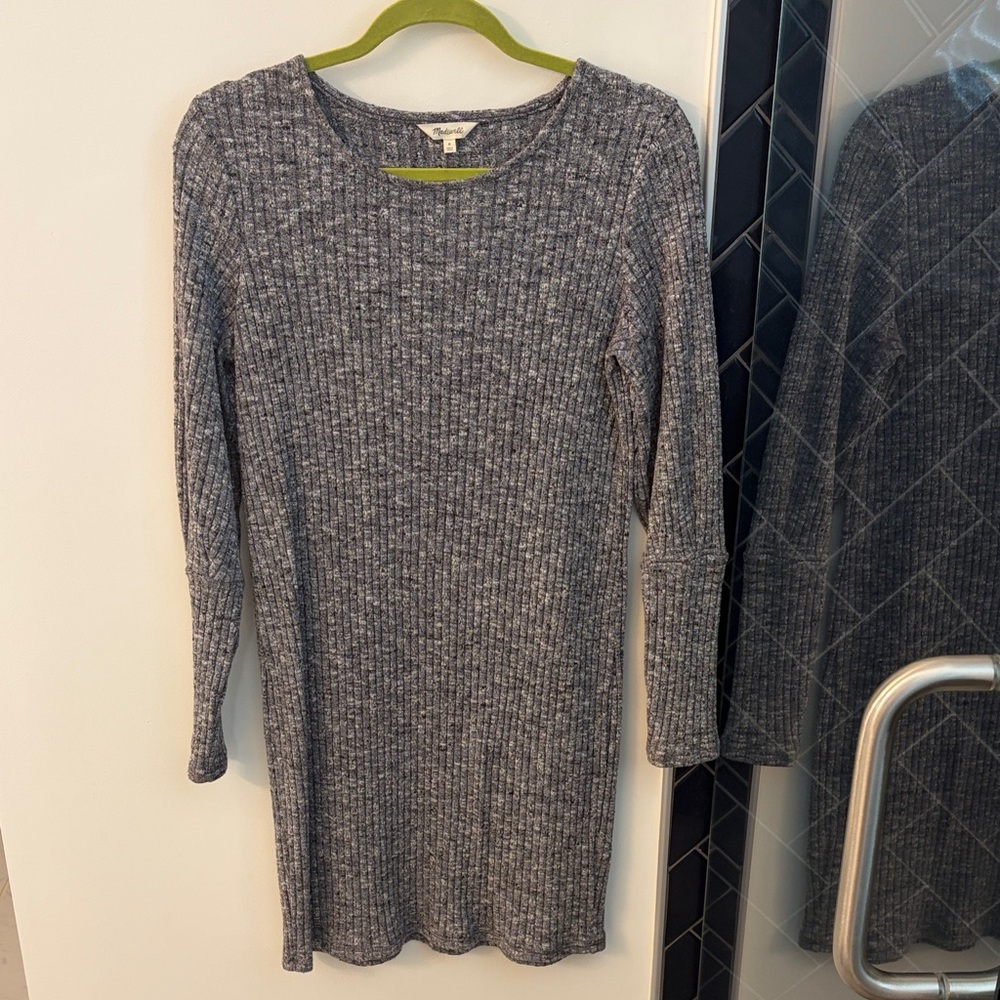 Madewell Charcoal Long Sleeve Dress
